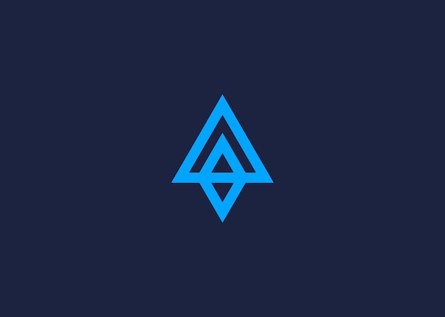 letra inicial un triángulo diseño de icono de logotipo inspiración de plantilla de diseño vectorial
