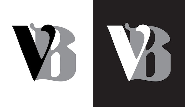 Letra inicial vb logo diseño creativo moderno símbolo icono monograma