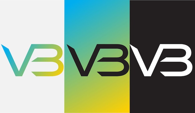 Letra inicial vb logo diseño creativo moderno símbolo icono monograma