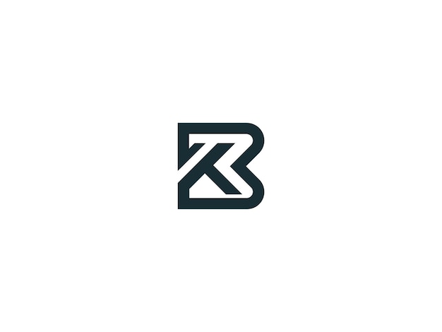 La letra inicial vectorial KB el logotipo del monograma en mayúsculas BK el logotipo B K el diseño bk b k Pro Vector