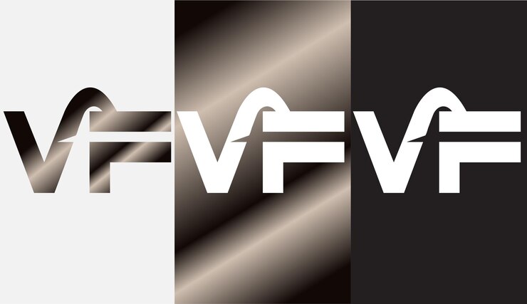 Vector letra inicial vf logo diseño creativo moderno símbolo icono monograma