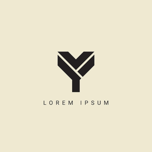 Letra inicial vy Logo vinculado para la identidad empresarial y de la empresa Letra moderna vy Logo Vector