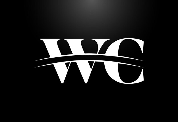 Letra inicial WC Diseño de logotipo Símbolo de alfabeto gráfico vectorial para empresas corporativas