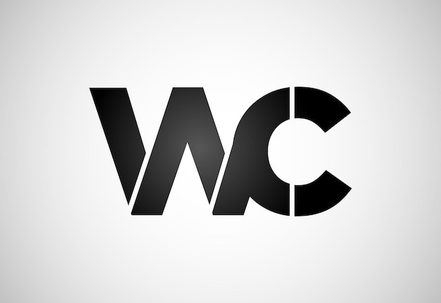 Letra inicial WC Diseño de logotipo Símbolo de alfabeto gráfico vectorial para empresas corporativas