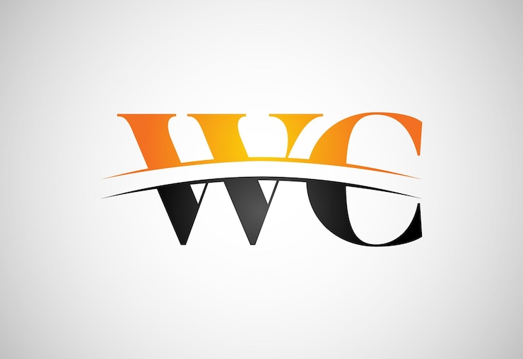 Vector letra inicial wc diseño de logotipo símbolo de alfabeto gráfico vectorial para empresas corporativas