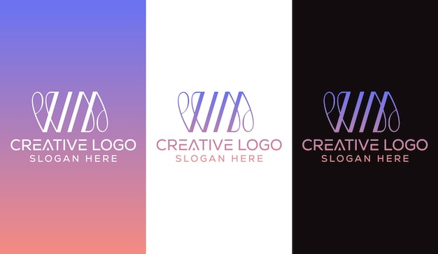 Letra inicial WM Logo Design Monogram Creative Modern Sign Symbol Icon