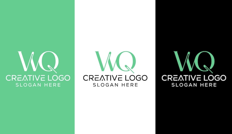 Vector letra inicial wq logo design creative modern symbol icon
