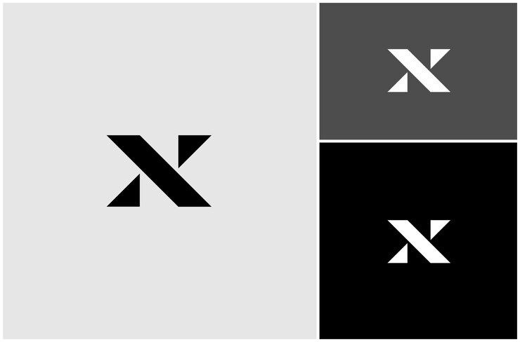 Vector letra inicial x abstracto geométrico monograma de fuente diseño de logotipo vectorial moderno mínimo ilustración