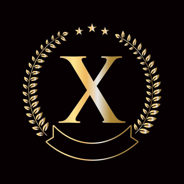 La letra inicial X Concepto del logotipo para la educación Símbolo de la universidad y la academia