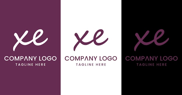 Letra inicial XE Diseño de logotipo Signo de símbolo moderno creativo excepcional