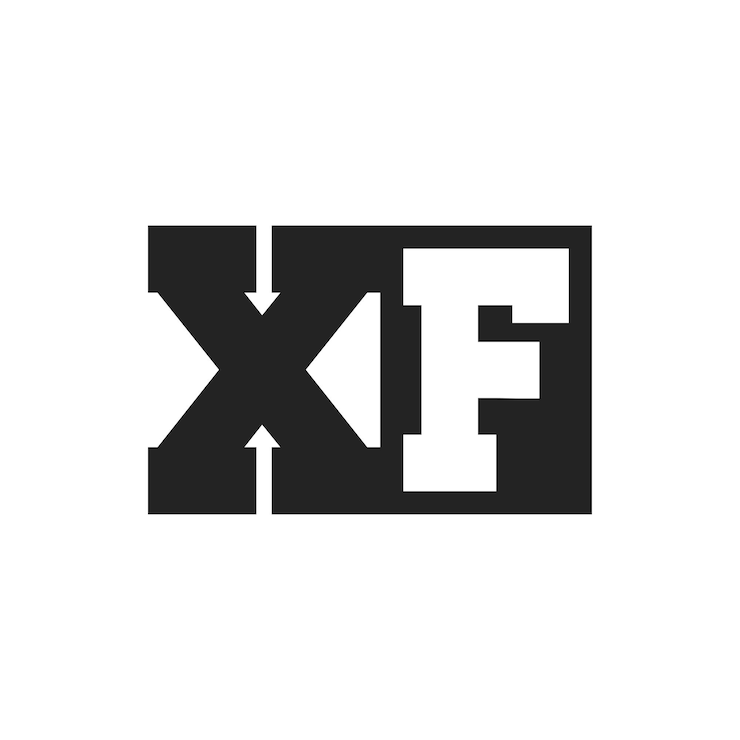 Vector la letra inicial xf el diseño del logotipo la plantilla del logotipo xf