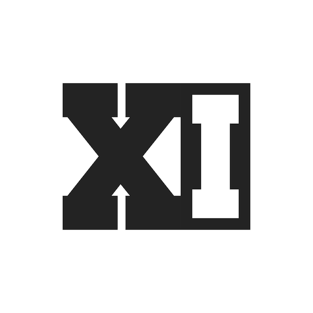 La letra inicial XI El diseño del logotipo La plantilla XI El logotipo