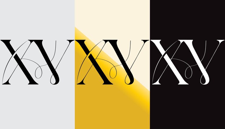 Vector letra inicial xv logo diseño creativo moderno símbolo icono monograma