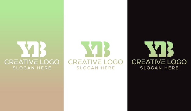 Letra inicial YB Logo Design Monogram Creative Modern Sign Symbol Icon