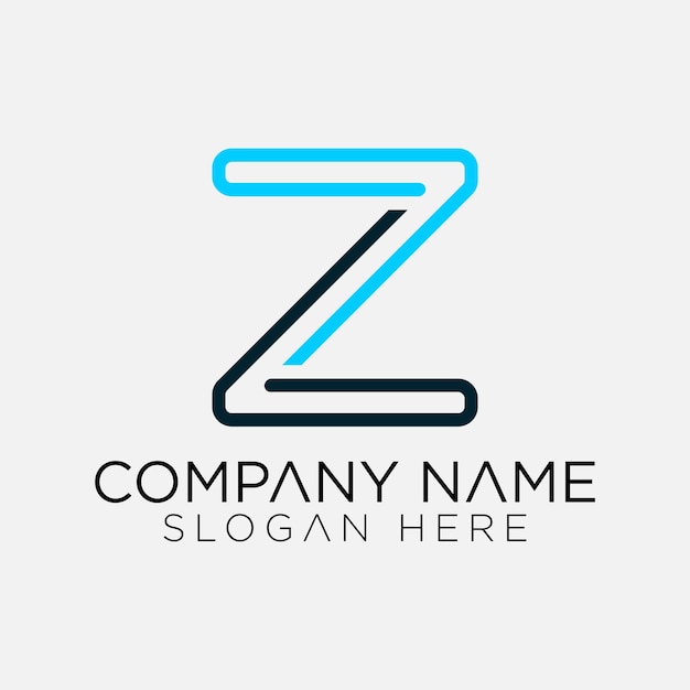Letra inicial z logo vector ilustración aislado fondo