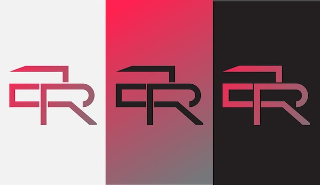 Letra inicial ZR logo diseño creativo moderno símbolo icono monograma