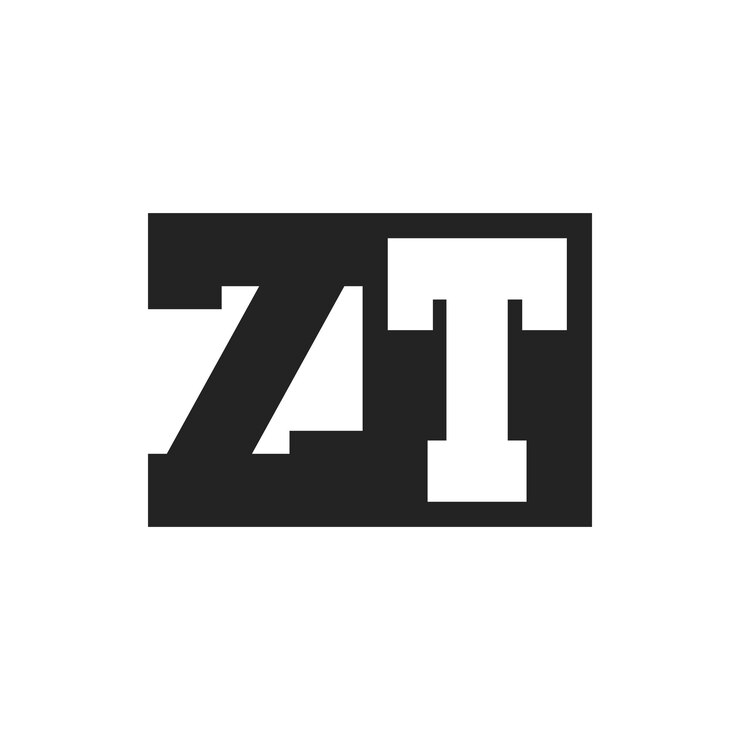Vector la letra inicial zt diseño de la plantilla del logotipo zt