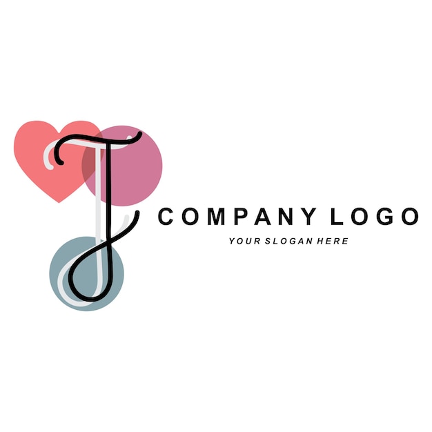 Letra J logo empresa marca iniciales diseño pegatina serigrafía vector ilustración