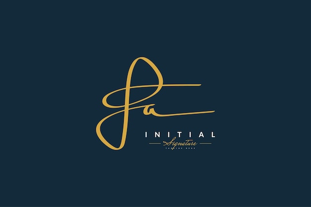 Letra J minimalista y un diseño de logotipo con estilo de escritura a mano. Logotipo o símbolo de JA Signature para boda, moda, joyería, boutique, botánica, floral y identidad comercial