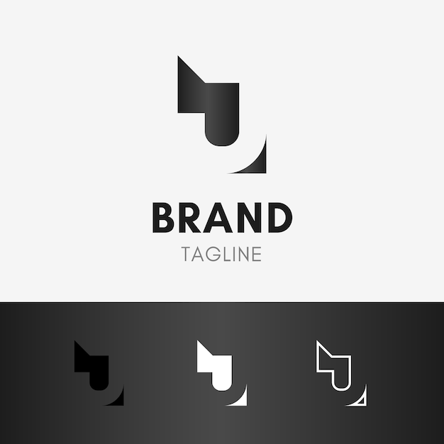 Letra J Negative Space Logo