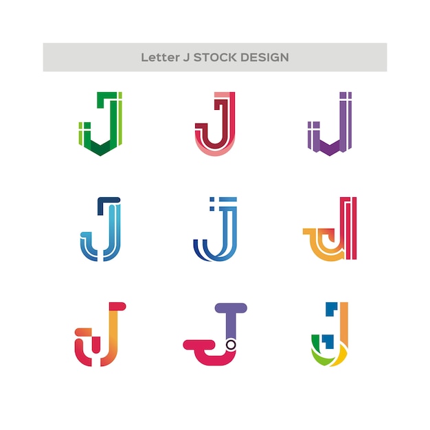 Letra j stock design logo