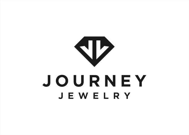 letra jj diamante logotipo diseño vector ilustración