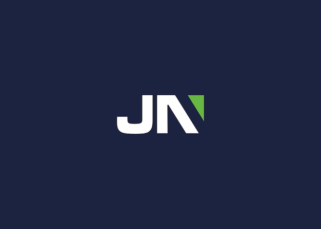 Vector la letra jn el diseño del icono del logotipo la inspiración de la plantilla de diseño vectorial