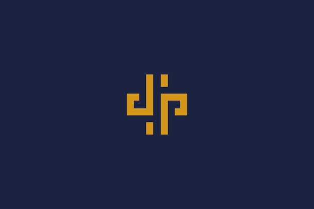 letra jp logotipo plantilla de diseño de icono con logotipo de inspiración médica vectorial