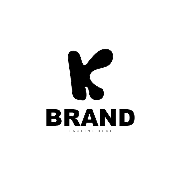 Letra K diseño inicial del logotipo plantilla simple de la marca del producto