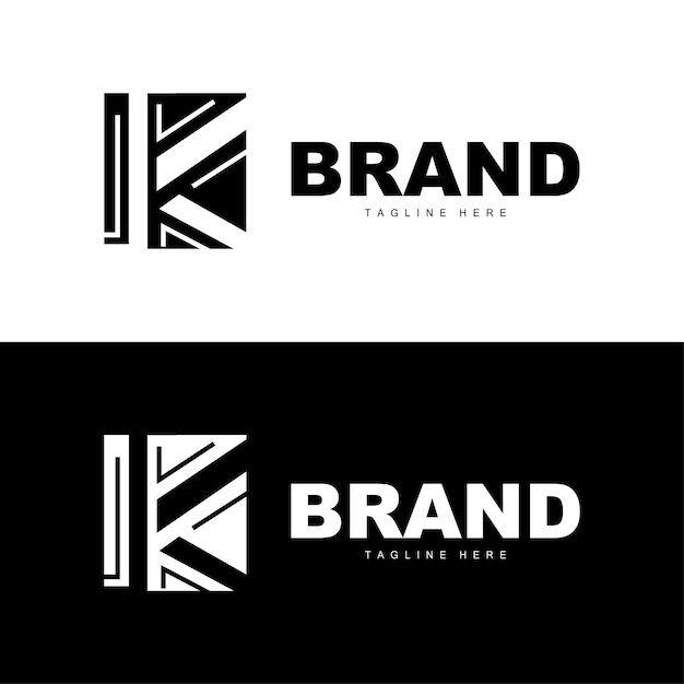 Letra K diseño inicial del logotipo plantilla simple de la marca del producto