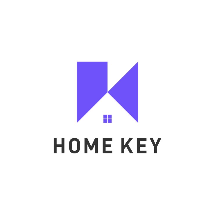 letra K con diseño de logotipo de inicio