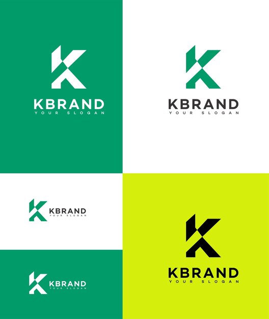 La letra K El icono del logotipo de la marca El signo de identidad de la marca La plantilla del símbolo de la letra K