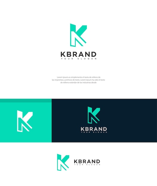 La letra K El icono del logotipo de la marca El signo de identidad de la marca La plantilla del símbolo de la letra K