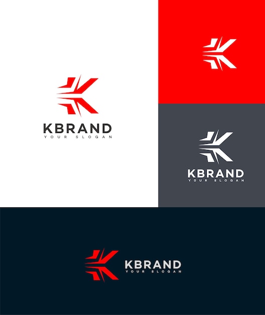 La letra K El icono del logotipo de la marca El signo de identidad de la marca La plantilla del símbolo de la letra K
