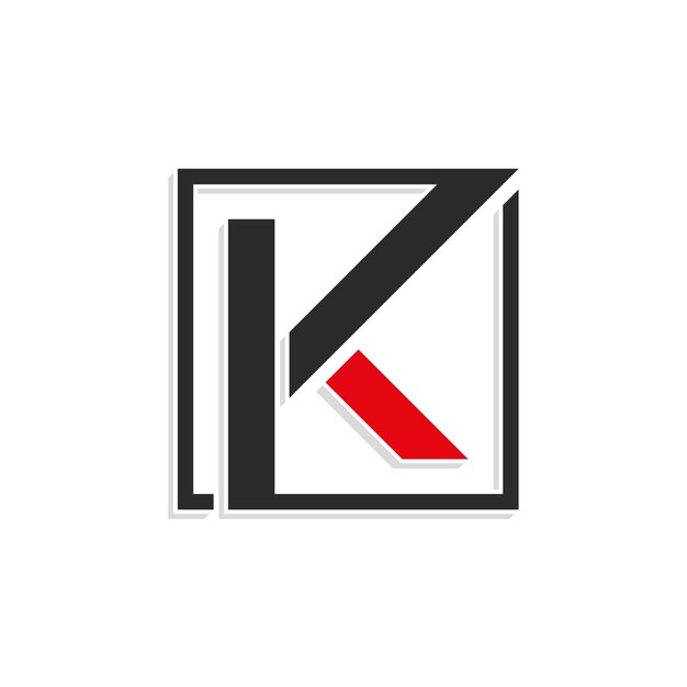 Letra K Inicial Vector Logotipo Diseño de la plantilla de la ilustración