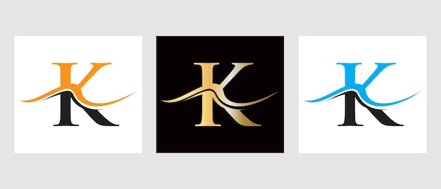 Letra K Logo Vector Plantilla K Logotipo Icono Lujo Simple Mínimo y elegante K Diseño de logotipo