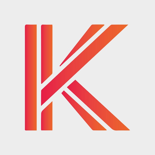 letra K logotipo colorido vector gradiente abstracto letra k diseño de logotipo empresa digital