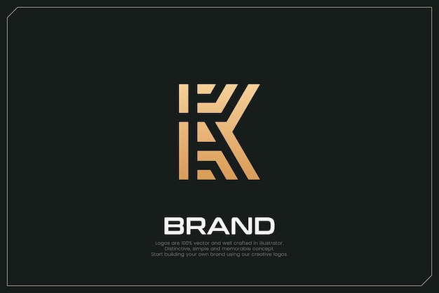 La letra K, el logotipo de la marca, el oro.
