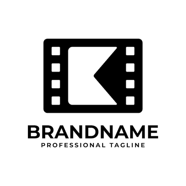 La letra K del logotipo de la película es perfecta para los estudios de producción cinematográfica