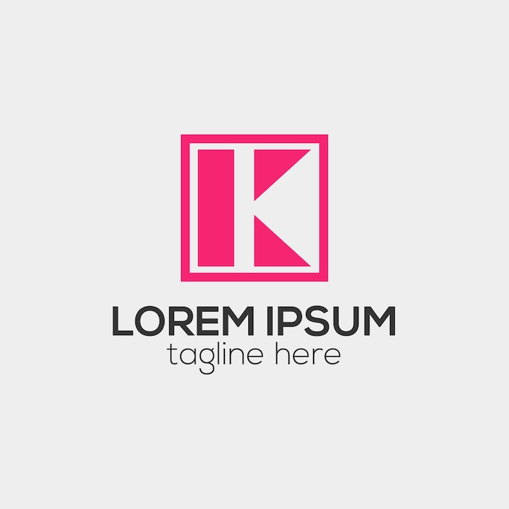 Vector letra k moderna creativa línea mínima concepto de diseño de logotipo patrón vectorial aislado