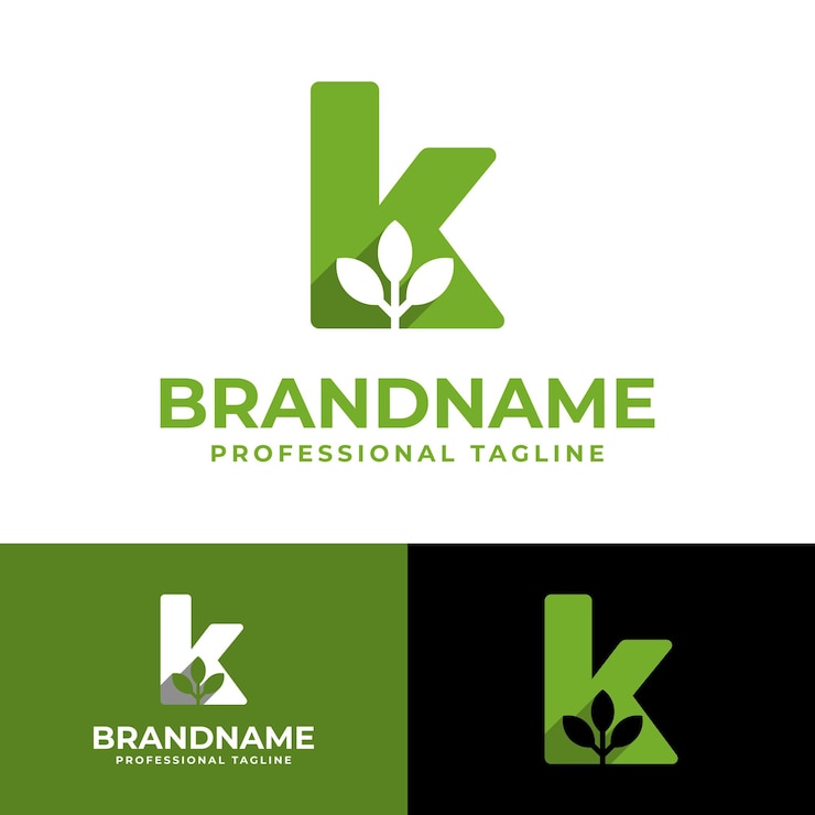 Vector la letra k nature logotipo adecuado para cualquier negocio relacionado con la naturaleza con k inicial