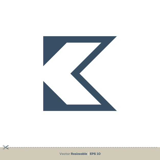 Letra K vector Logo plantilla ilustración diseño Vector EPS 10