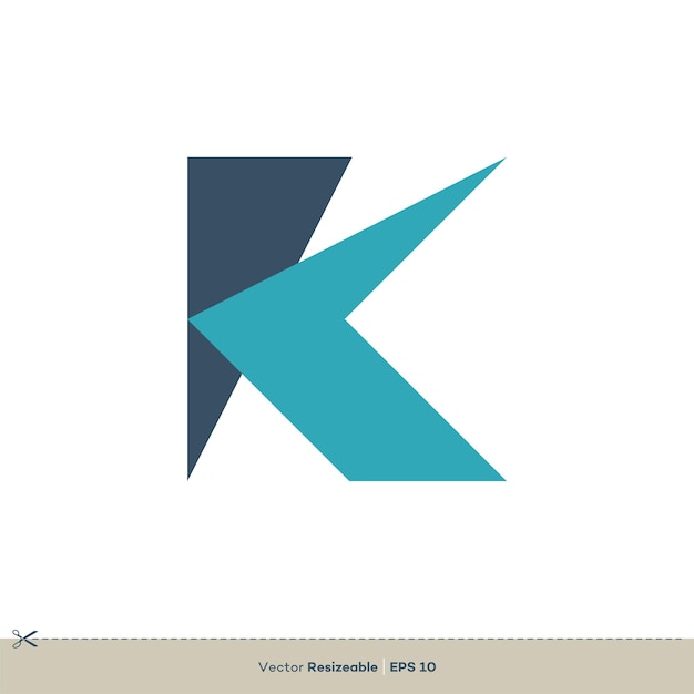 Letra K vector Logo plantilla ilustración diseño Vector EPS 10