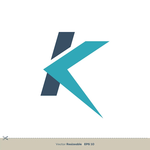 Letra K vector Logo plantilla ilustración diseño Vector EPS 10