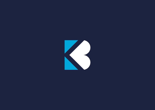 la letra kb o bk el diseño del icono del logotipo de la plantilla de diseño vectorial inspiración
