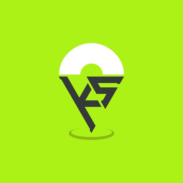 Letra KS Diseño del logotipo de ubicación Iniciales modernas Logotipo KS Pinpoint para aplicaciones de mapas de navegación y negocios basados en la ubicación