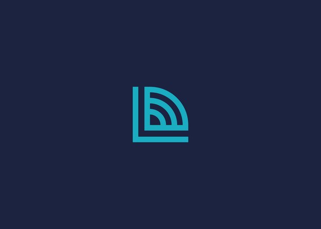 letra l con diseño de icono de logotipo wifi inspiración de plantilla de diseño vectorial
