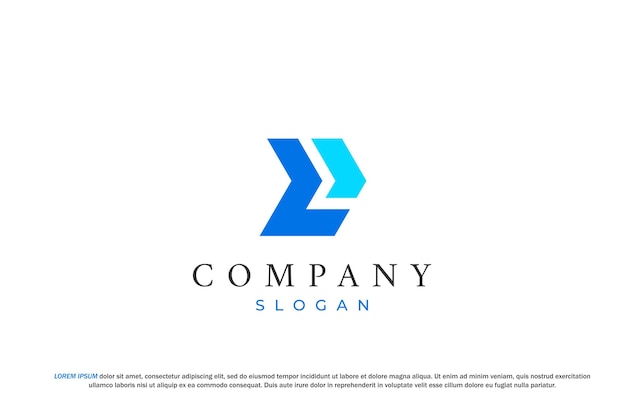letra l y i flecha expedición de entrega de logotipo de caja moderna