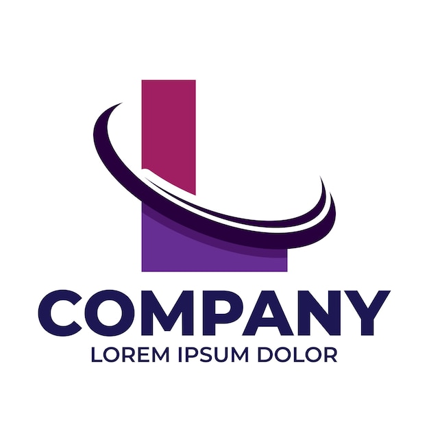 Letra L con ilustración de logotipo moderno mínimo fuente de logotipo creativo de futuro digital urbano minimalista
