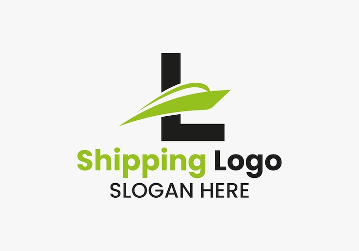 Vector letra l logotipo de envío símbolo de velero nave náutica icono de velero